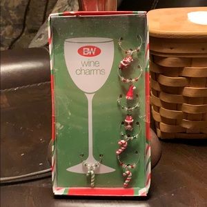 Christmas wine charms